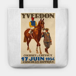 1934 Horse Show, Yverdon Switzerland - Poster Art Tote