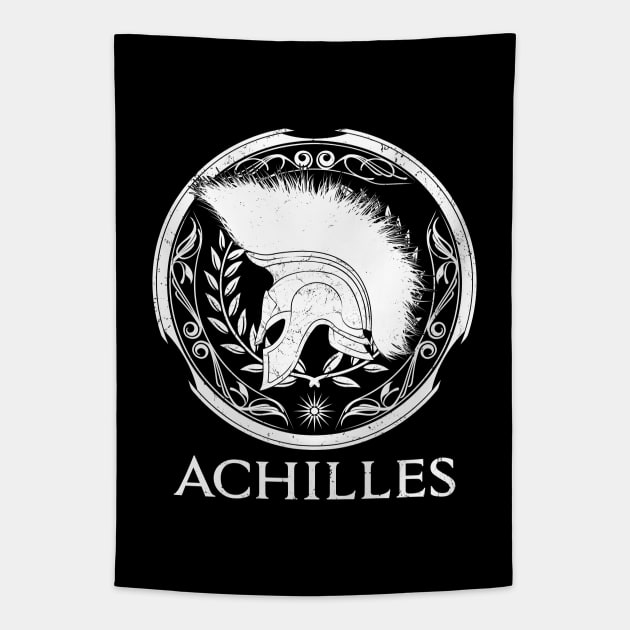 Achilles Greek Warrior Tapestry by NicGrayTees
