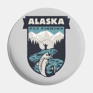 Alaska Fly Fishing Action Design Pin