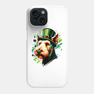 Airedale Terrier Celebrates Saint Patrick's Day Phone Case