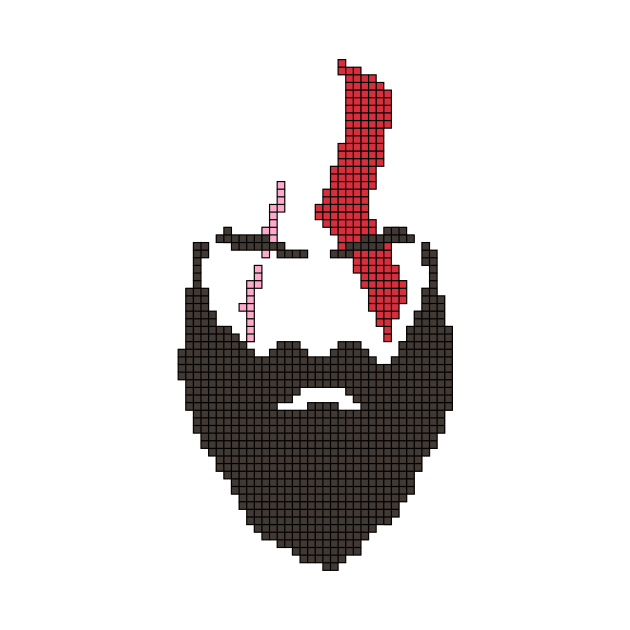 God of War - Kratos face (Pixelated) by InfinityTone