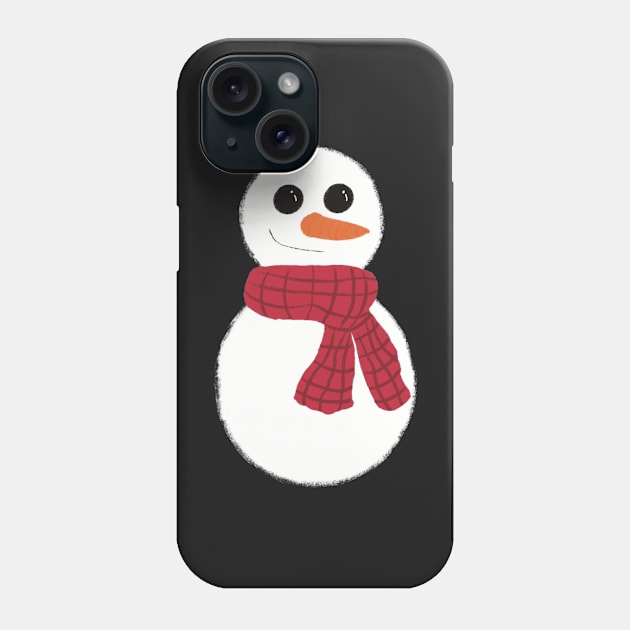 Cute Snowman Christmas design Phone Case by Colzo Art