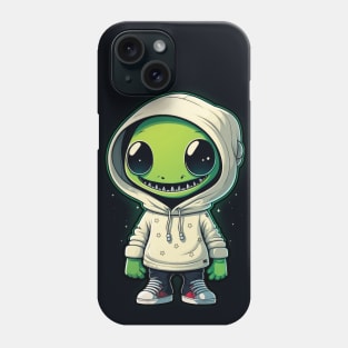 Cool Alien with a Hooded Pullover design #2 Phone Case