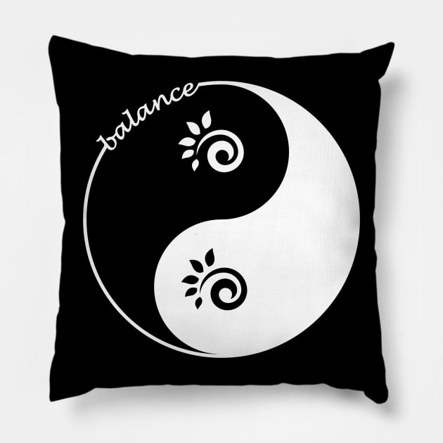 Yin Yang Balance Pillow by DeafCounseling 