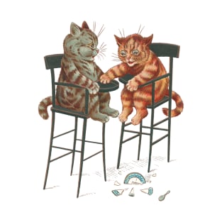 Naughty Kitten Babies by Louis Wain T-Shirt