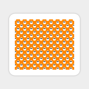 Spooky Ghost Yellow Pattern Magnet