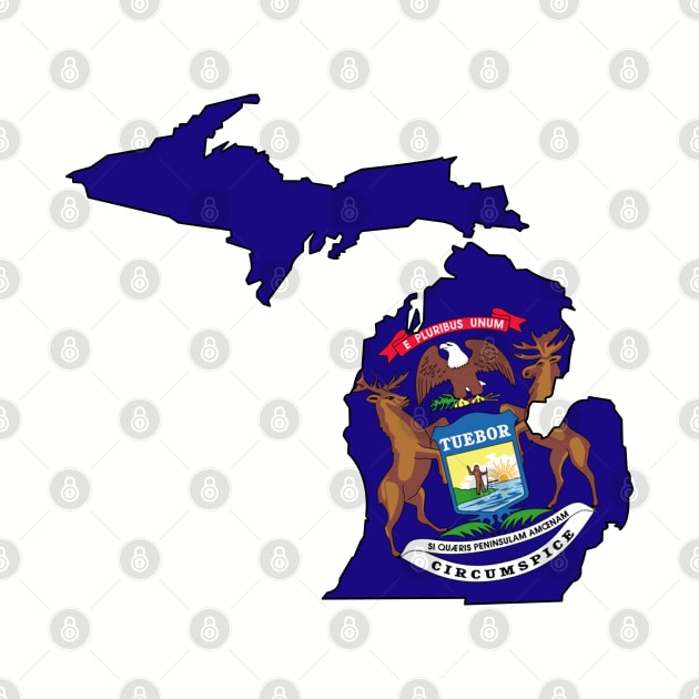 Michigan State Flag by somekindofguru