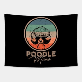 Vintage Poodle Women Girls Puppy Mom Dog Mama Lover Dog Paw Tapestry