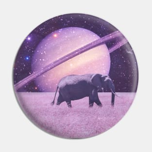 Elephant in Space Pin