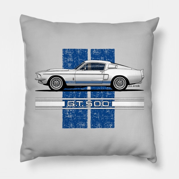 Classic muscle car Pillow by jaagdesign