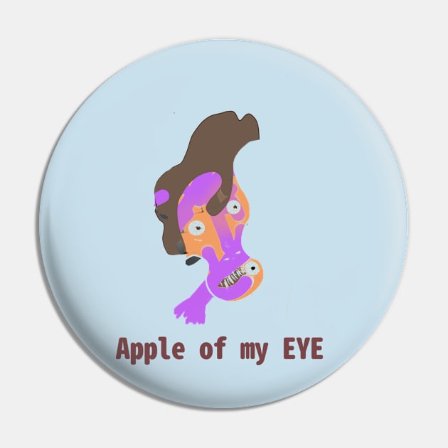 Zombie's Apple is someone's else eye Pin by abagold