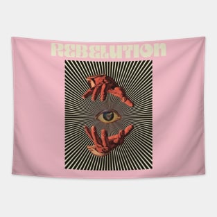 Hand Eyes Rebelution Tapestry