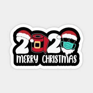 Merry Christmas 2020 Quarantine Christmas Santa Face Shirt Magnet