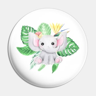 Cute Baby Elephant Pin