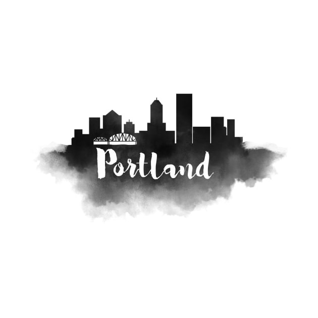 Portland watercolor by kursatunsal