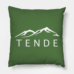 Tende et ses montagnes - dessin blanc Pillow