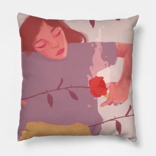 Burning rose Pillow