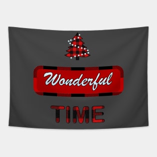 Wonderful time xmas tree Tapestry