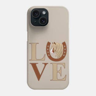 Chestnut Flaxen Gypsy Vanner Draft Horse LOVE Phone Case