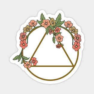 Floral AA Symbol Magnet