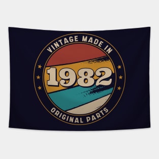 Vintage, Made in 1982 Retro Badge Tapestry