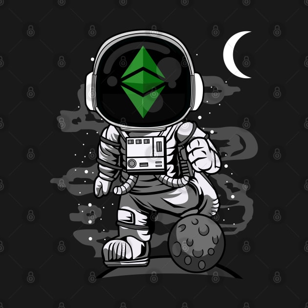 Astronaut ETH Ethereum Classic Coin To The Moon Crypto Token Cryptocurrency Wallet Birthday Gift For Men Women Kids by Thingking About