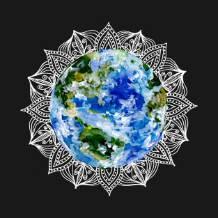 Planet Earth Mandala T-Shirt