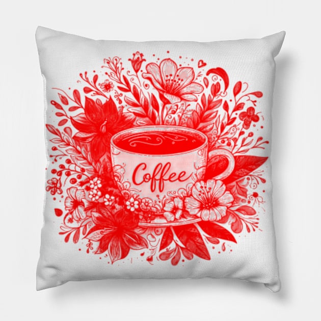 mornings are for coffee and contemplation - Coffee Lover, I Love Coffee, Coffee Cup Pillow by StyleTops