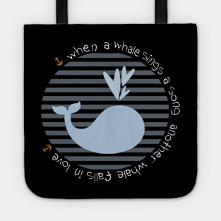 a whale in love Tote