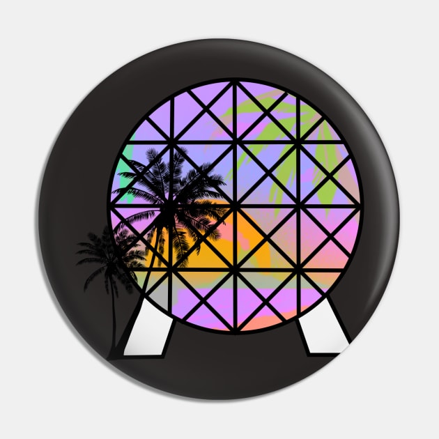 Spaceship Earth - Vaporwave Pin by MickeysCloset