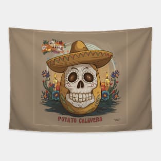 Potato Calavera Tapestry