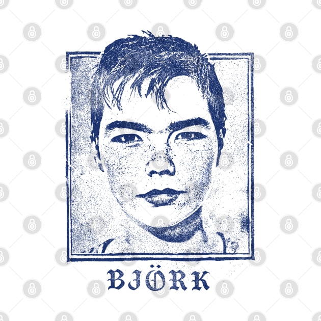 Bjork / Vintage Look Fan Art Design by DankFutura