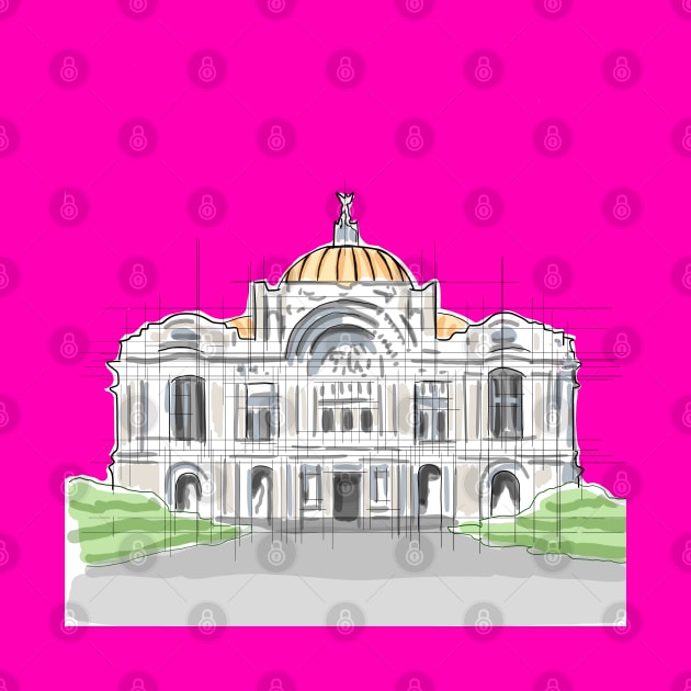 bellas artes mexico city architectural monument by jorge_lebeau