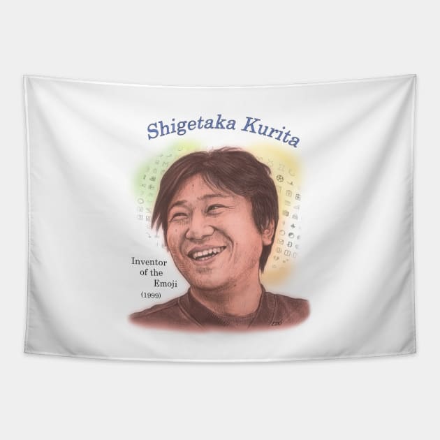 Shigetaka Kurita, Inventor of the Emoji Tapestry by eedeeo