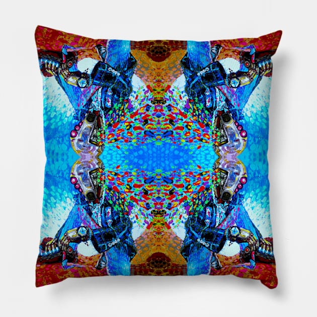 La Maquina Que Oye PATTERN Pillow by Jacob Wayne Bryner 