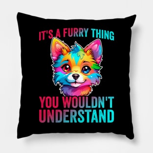 Furry Fandom Quote Cute Fursona Anthro Art Pillow