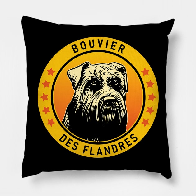 Bouvier des Flandres Dog Portrait Pillow by millersye