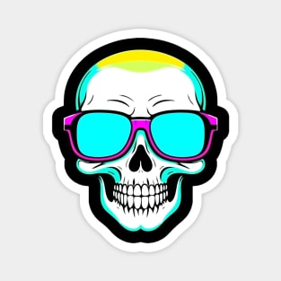 Skull wearing glasses Magnet