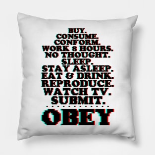 They Live Commands OBEY 3D Pixel Pillow