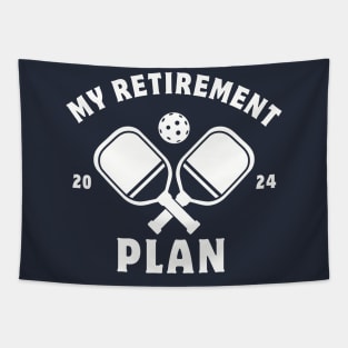 My Retirement Plan Funny Pickleball Slogan Tapestry