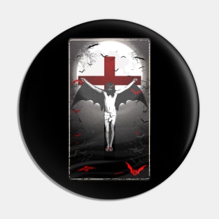 Vampire Jesus Christ Crucified Pin