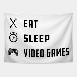 Video Gamer - Eat Sleep Video Games Tapestry