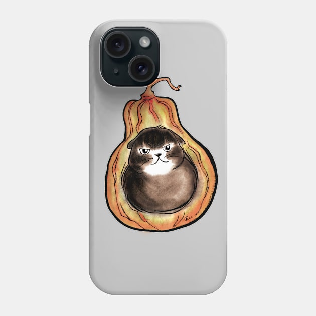 Cat in the pumpkin Phone Case by juliewu