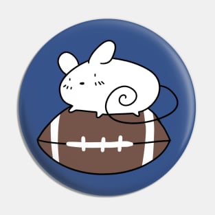 White Mouse and Football Pin