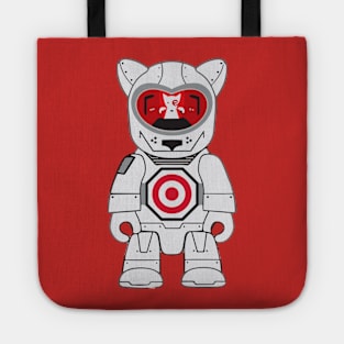 Funny Bullseye Dog Robot Team Member Tote