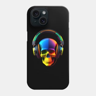 Skull With Headphones Phone Case