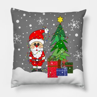 Merry Christmas Funny Santa Claus - Funny Santa Art Pillow