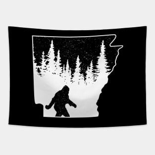 Bigfoot Arkansas State Map Tapestry