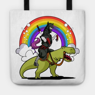 Ninja Unicorn Riding Dinosaur Tote