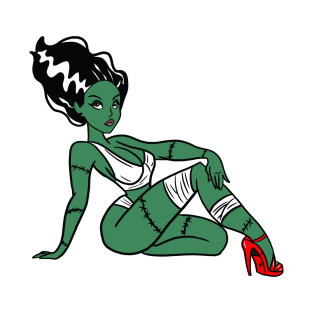 Bride of Frankenstein pin up T-Shirt